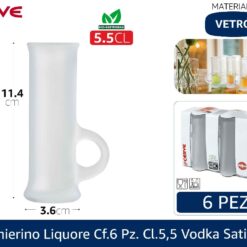 BICCHIERINO LIQUORE CF.6 PZ. CL.5,5 VODKA SATINATO