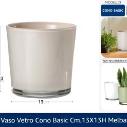 VASO VETRO CONO BASIC CM.13X13h MELBA