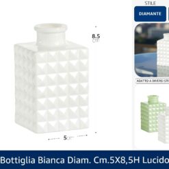 BOTTIGLIA BIANCA DIAM. CM.5X8,5h LUCIDO