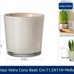 VASO VETRO CONO BASIC CM.11,5X11h MELBA