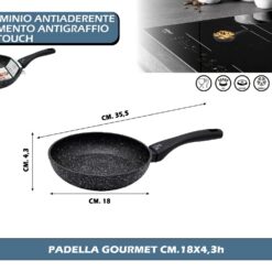 PADELLA GOURMET INDUZIONE CM.18X4,3h