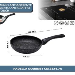 PADELLA GOURMET INDUZIONE CM.22X4,7h