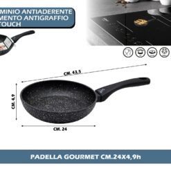 PADELLA GOURMET INDUZIONE CM.24X4,9h