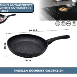 PADELLA GOURMET INDUZIONE CM.28X5,2h