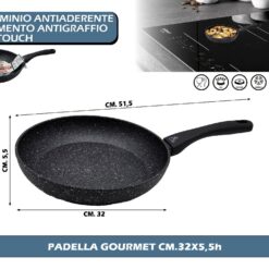 PADELLA GOURMET INDUZIONE CM.32X5,5h