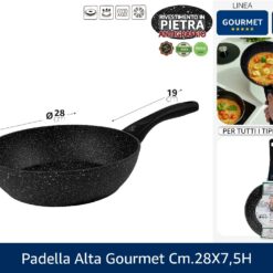 PADELLA ALTA GOURMET INDUZIONE CM.28X7,5h
