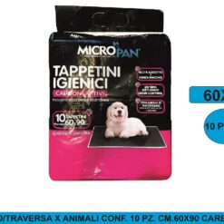 TAPPETINO/TRAVERSA X ANIMALI CONF. 10 PZ. CM.60X90 MICROPAN CARBONI ATTIVI