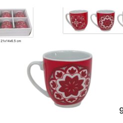 TAZZINE CAFFE' CONF. 6 PZ. S/PIATT. DEC. NATALIZIO