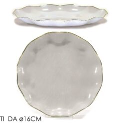 PIATTI SET 6 PZ. CM.16 BIANCO CON BORDO