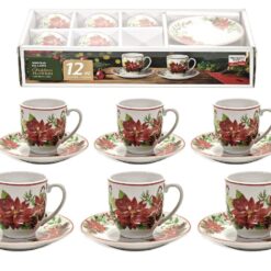 TAZZINE CAFFE' CONF.6 PZ. C/PIATT. NATALIZIE