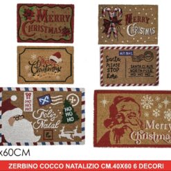 ZERBINO NATALIZIO CM.40X60 COCCO 6 ASS.