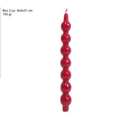 CANDELA PALLINE ROSSA GR.150 SET 2 PZ. CM.30