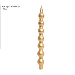 CANDELA PALLINE ORO GR.150 SET 2 PZ. CM.30