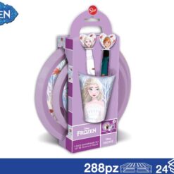 SET 5 PZ. PAPPA PIATTO+BICCHIERE+POSATE FROZEN