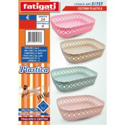 CESTINO PLASTICA CM.20X15X4,5 ASS.