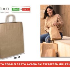 BUSTA REGALO CARTA AVANA CM.23X10X32h