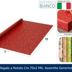 CARTA REGALO A ROTOLO CM.70X2 MTL. ASSORTITO GENERICO FANCY