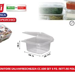 CONTENITORE SALVAFRESCHEZZA CC.500 SET 5 PZ. RETT.RE FOLI PACK