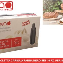 BOMBOLETTA CAPSULA PANNA NERO SET 10 PZ. PER SIFONE
