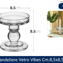 CANDELIERE VETRO VIBES CM.8,5X8,5h