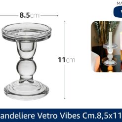 CANDELIERE VETRO VIBES CM.8,5X11h