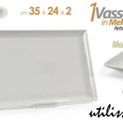 VASSOIO MELAMINA RETT.RE CM.35X24X2h BIANCO