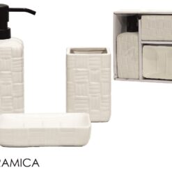 SET BAGNO CERAMICA 3 PZ. BIANCO
