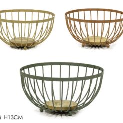 CENTROTAVOLA METALLO TONDO CM.25X13h 3 COLORI