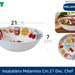 INSALATIERA MELAMINA CM.21 DEC. CHEF