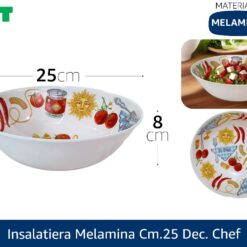 INSALATIERA MELAMINA CM.25 DEC. CHEF