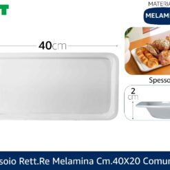 VASSOIO RETT.RE MELAMINA CM.40X20 COMUNITA'