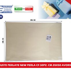 BUSTE PERLATE NEW PERLA CF.50PZ. CM.35X50 AVORIO