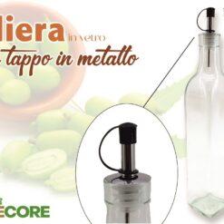 BOTTIGLIA OLIO/ACETO ML.500 CON TAPPO ACCIAIO