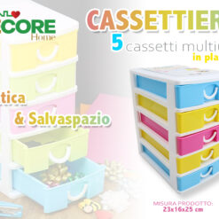 CASSETTIERA 5 CASSETTI COLORATI