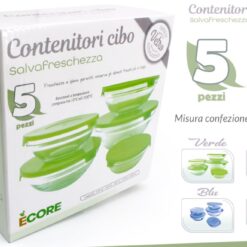 FRIGO BOX VETRO SET 5 PZ. CON COPERCHIO