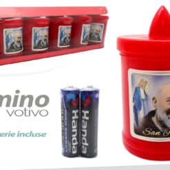 LUMINO VOTIVO P.PIO BATTERIA ECOLOGICO