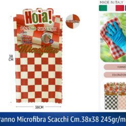 PANNO MICROFIBRA SCACCHI CM.38X38 245GR/M2