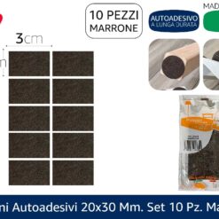 FELTRINI AUTOADESIVI 20X30 MM. SET 10 PZ. MARRONE