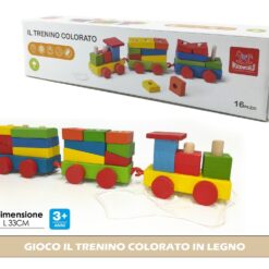 GIOCO IL TRENINO COLORATO IN LEGNO