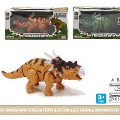 MONDO DINOSAURI-TRICERATOPO B/O CON LUCI SUONI E MOVIMENTO 3 ASS.