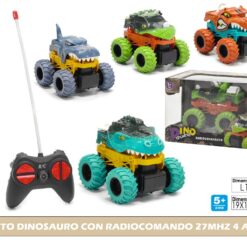 AUTO DINOSAURO CON RADIOCOMANDO 27MHZ 4 ASS.