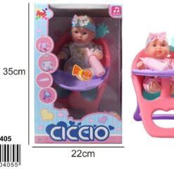 BAMBOLOTTO CUORE DI MAMMA CON VOCE + SEDIOLONE