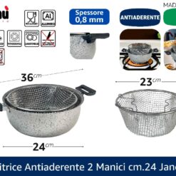 FRIGGITRICE ANTIADERENTE 2 MANICI CM.24 JANET 2.0