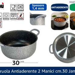CASSERUOLA ANTIADERENTE 2 MANICI CM.30 JANET 2.0