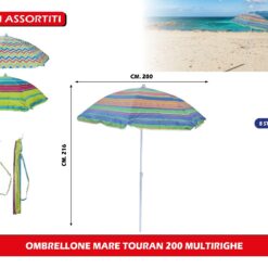 OMBRELLONE MARE TOURAN 200 MULTIRIGHE