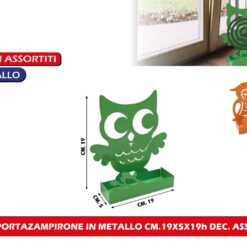 PORTAZAMPIRONE IN METALLO CM.19X5X19h DEC. ASS.