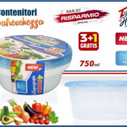 FRIGO BOX SET 4 PZ. TONDI ML.750