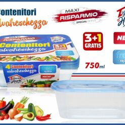 FRIGO BOX SET 4 PZ. OVALI ML.750