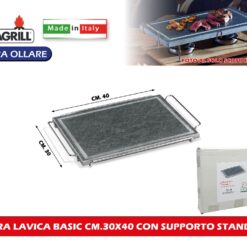 PIETRA LAVICA BASIC CM.30X40 CON SUPPORTO STANDARD