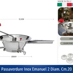 PASSAVERDURE INOX EMANUEL 2 DIAM. CM.20